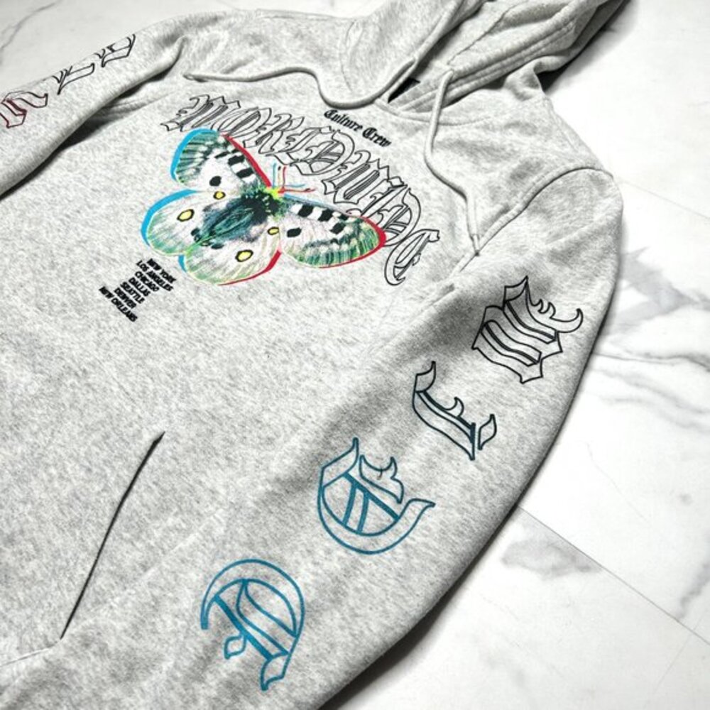 Culture Crew “Worldwide” Butterfly Hoodie | Men’s M 🦋 - Picture 4 of 6